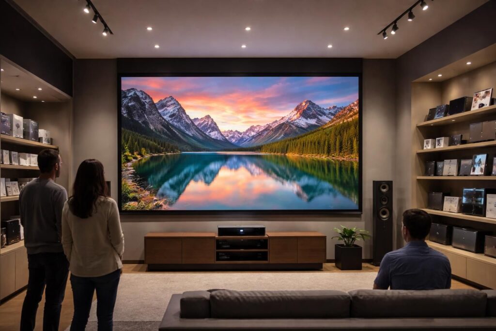 découvrez comment choisir et installer un écran de projection en magasin pour éviter les reflets et garantir une image de qualité professionnelle, offrant une expérience visuelle optimale à vos clients.