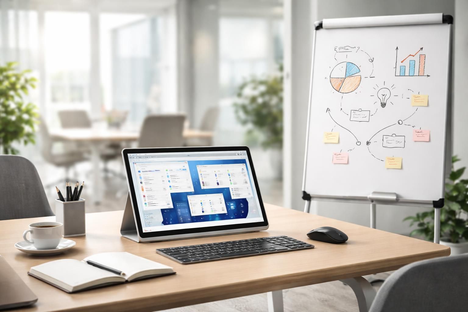 découvrez la tablette windows, votre nouveau poste de démonstration polyvalent qui remplace à la fois l’ordinateur portable et le paperboard pour des présentations interactives et efficaces.