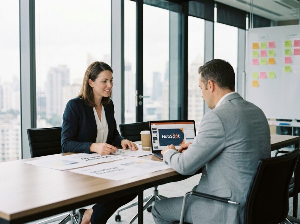 Réunion de consultation entre experts partenaires HubSpot spécialisés pour les éditeurs SaaS et ESN