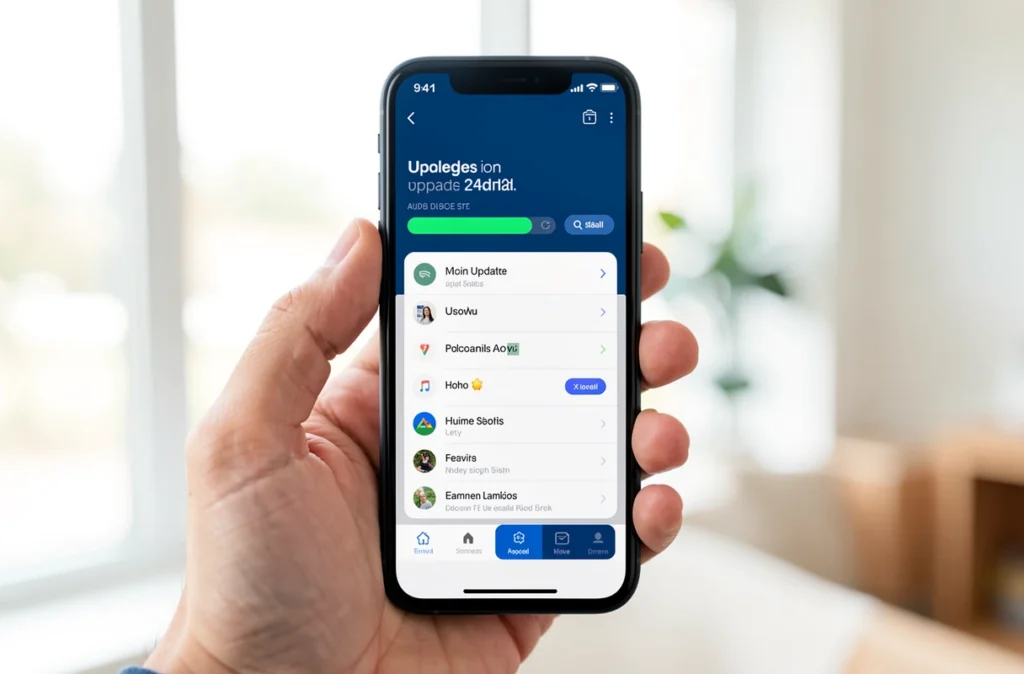Mise à jour de l'application Instagram sur un smartphone